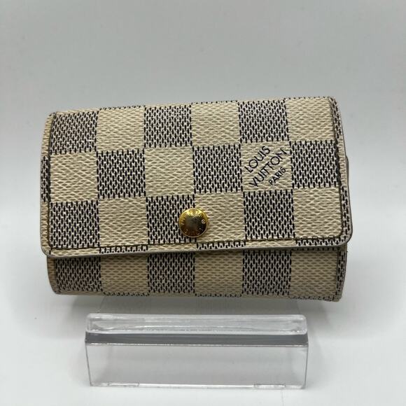 GUC Louis Vuitton Damier Azur Multicles 6 Key Case - Picture 1 of 6